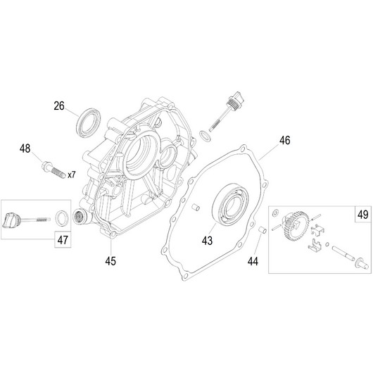 Крышка картера Champion PC1645RH